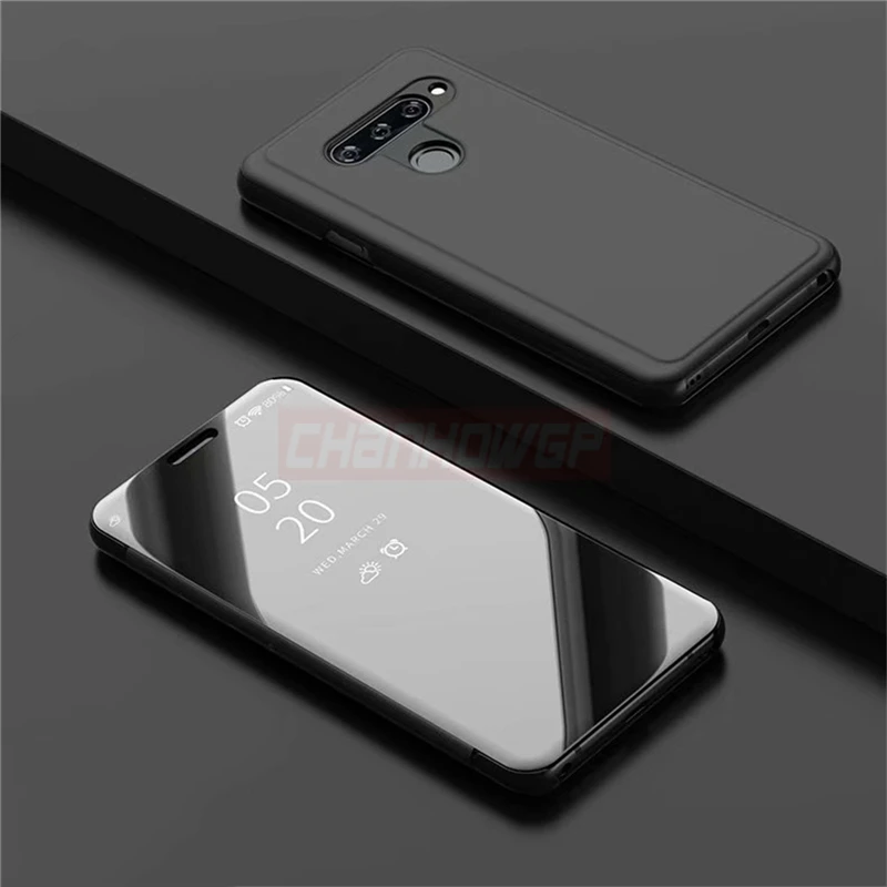 Clear Smart View Flip Mirror Case For LG V40 ThinQ Stand Cover Flip Leather Cases For LG V30 Plus V40 V30 + Funda Coque Shell 06