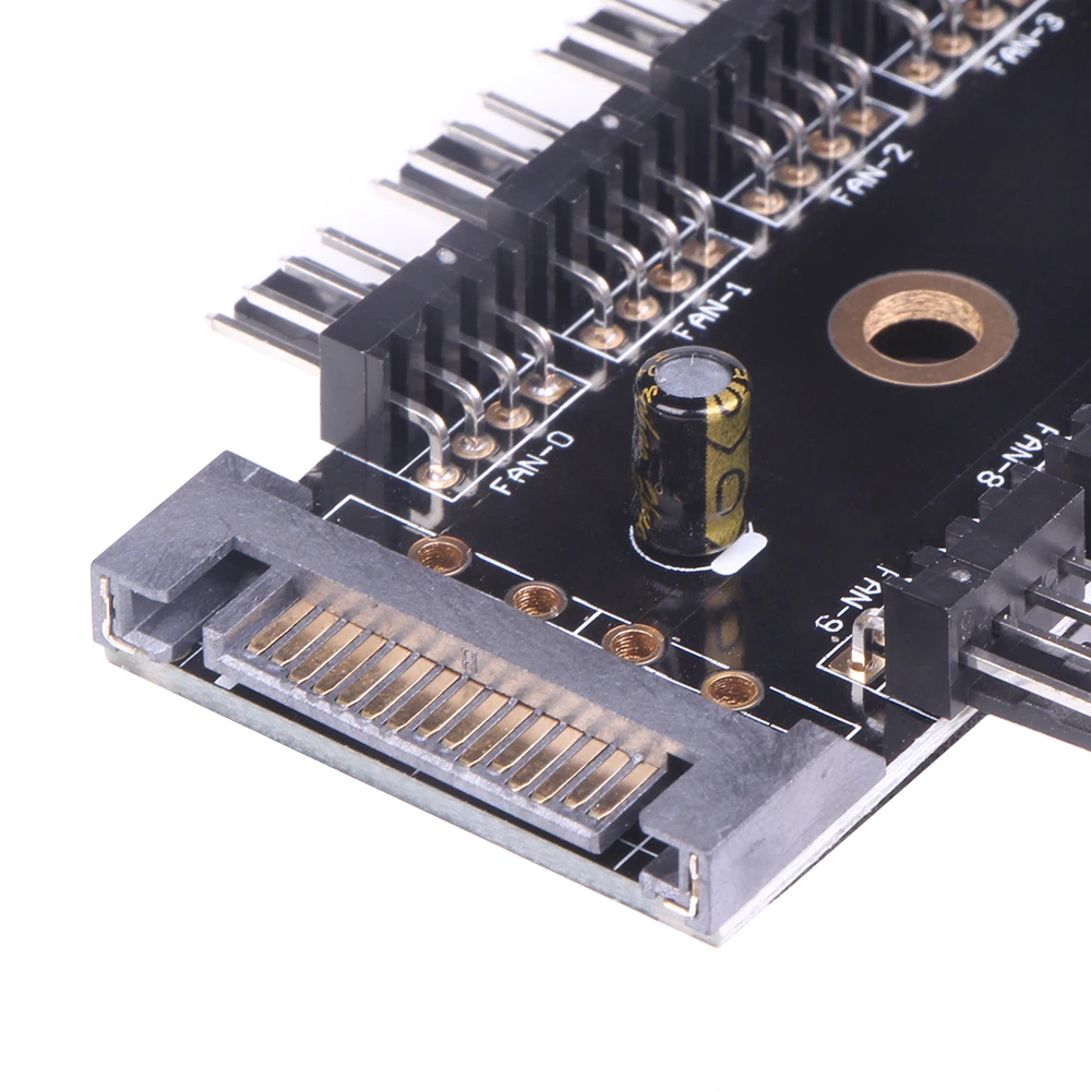SATA питание 10 портов 4 Pin хаб pwm управление Вентилятор охлаждения Расширение адаптер для ПК Шасси кулер
