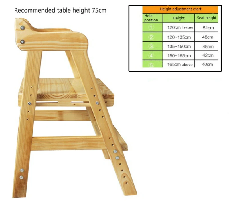 Многофункциональный деревянный детский стул для учебы, домашний приподнятый обеденный стул с подушкой, детский стул для письма, Корректирующее кресло для осанки