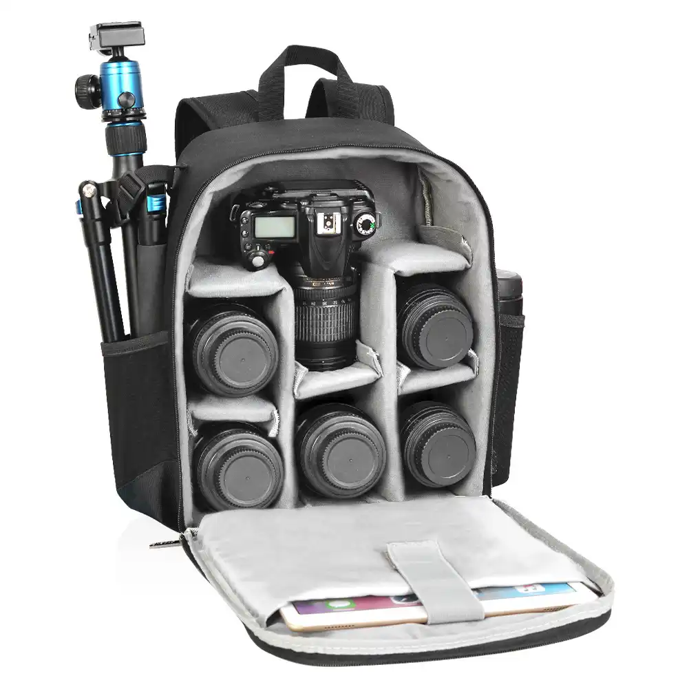 XSY DSLR Camera Backpack Women Mens Photography Travel Bag For Canon Nikon