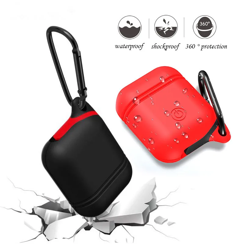 

Soft Silicone Earphone Case For Apple Airpods Waterproof Protective Headphone Cover Cases Storage Carrying Bag Earphone Cases