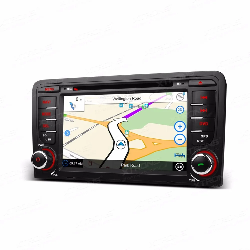 Автомагнитола 2 Din 7 дюймов с DVD GPS Навигатором для Audi A3 S3 двухканальная CANbus