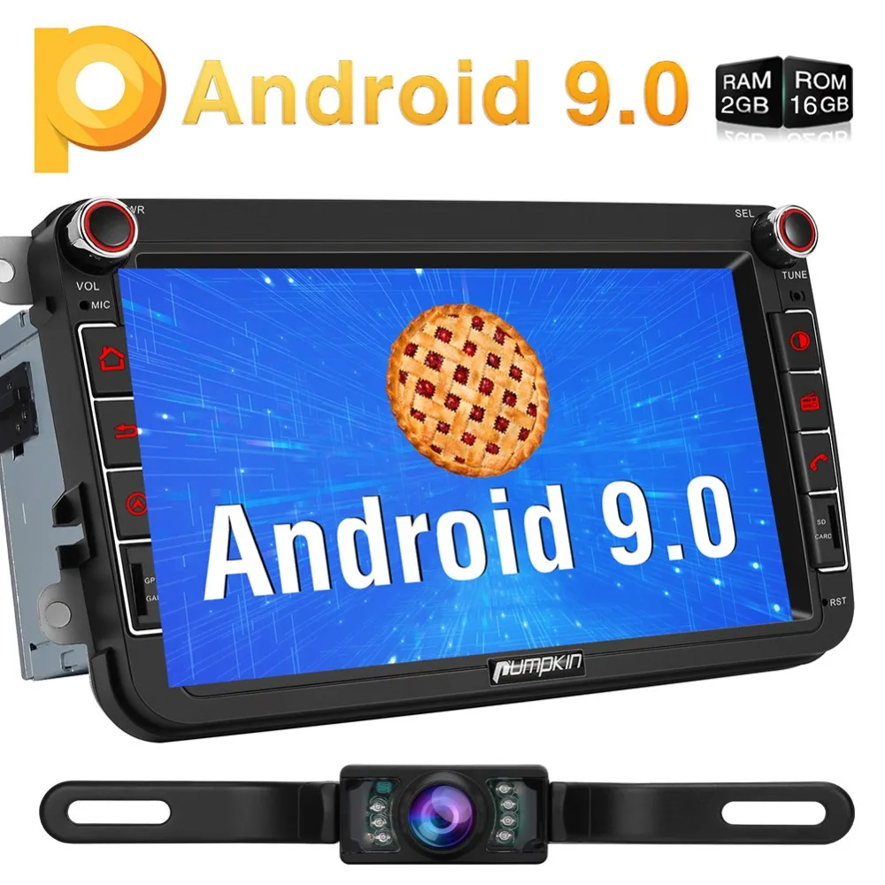 

Pumpkin 2 Din 8''Android 9.0 GPS Quad-core 2GB Car Stereo Audio NO DVD Player For Volkswagen/Skoda/Golf/Polo Wifi DAB+Headunit