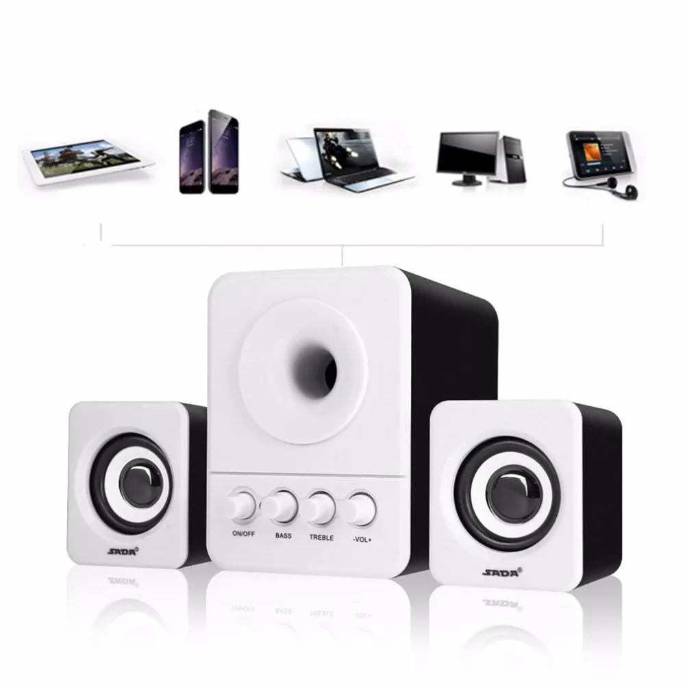 USB2.1 & 3.5mm Audio Interface Stereo Subwoofer Audio Portable Speaker For Computer Desktop Laptop USB2.1 & 3.5mm Audio Interface Stereo Subwoofer Audio Portable Speaker For Computer Desktop Laptop