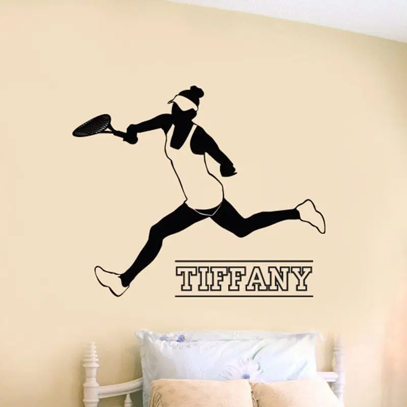 DCTAL Tennis Sticker Car Window Sports Decal Muurstickers Name Posters Vinyl Wall Decals Parede Decor Mural Tennis Sticker