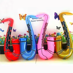 75 см надувные Sax Саксофон музыкальный инструмент игрушка нарядное Вечерние Партии Игрушки-реквизиты случайный цвет весело форма дети