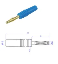 Мини bp2201 2 мм Чистая медь Банан зажигания в строке 2 мм позолоченный штекер