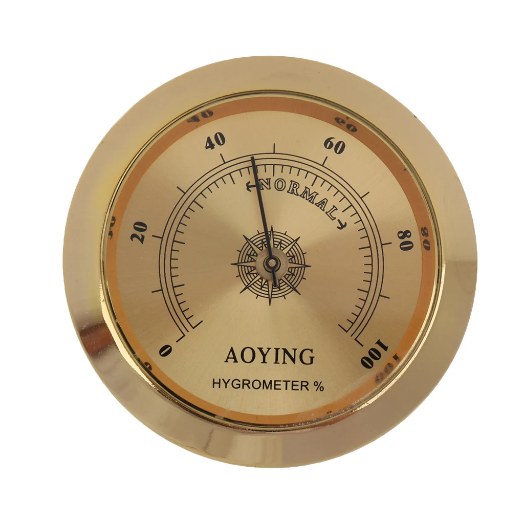 Guitar Hygrometer Moisture Meter Humidity Monitor Musical Instrument Parts Golden Finishing Stringed Guitar Parts Accessories