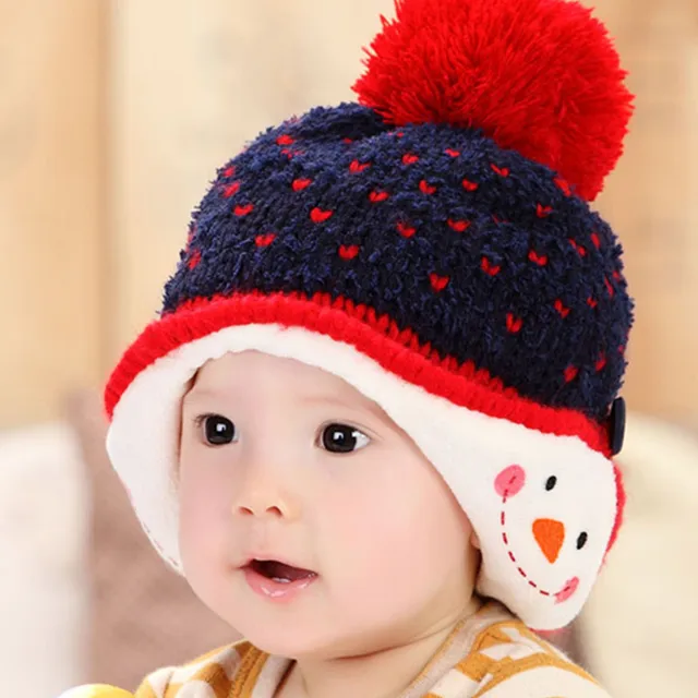 Baby Girls Hat Young Child Winter Cotton Hats Babies Boys Love Snow