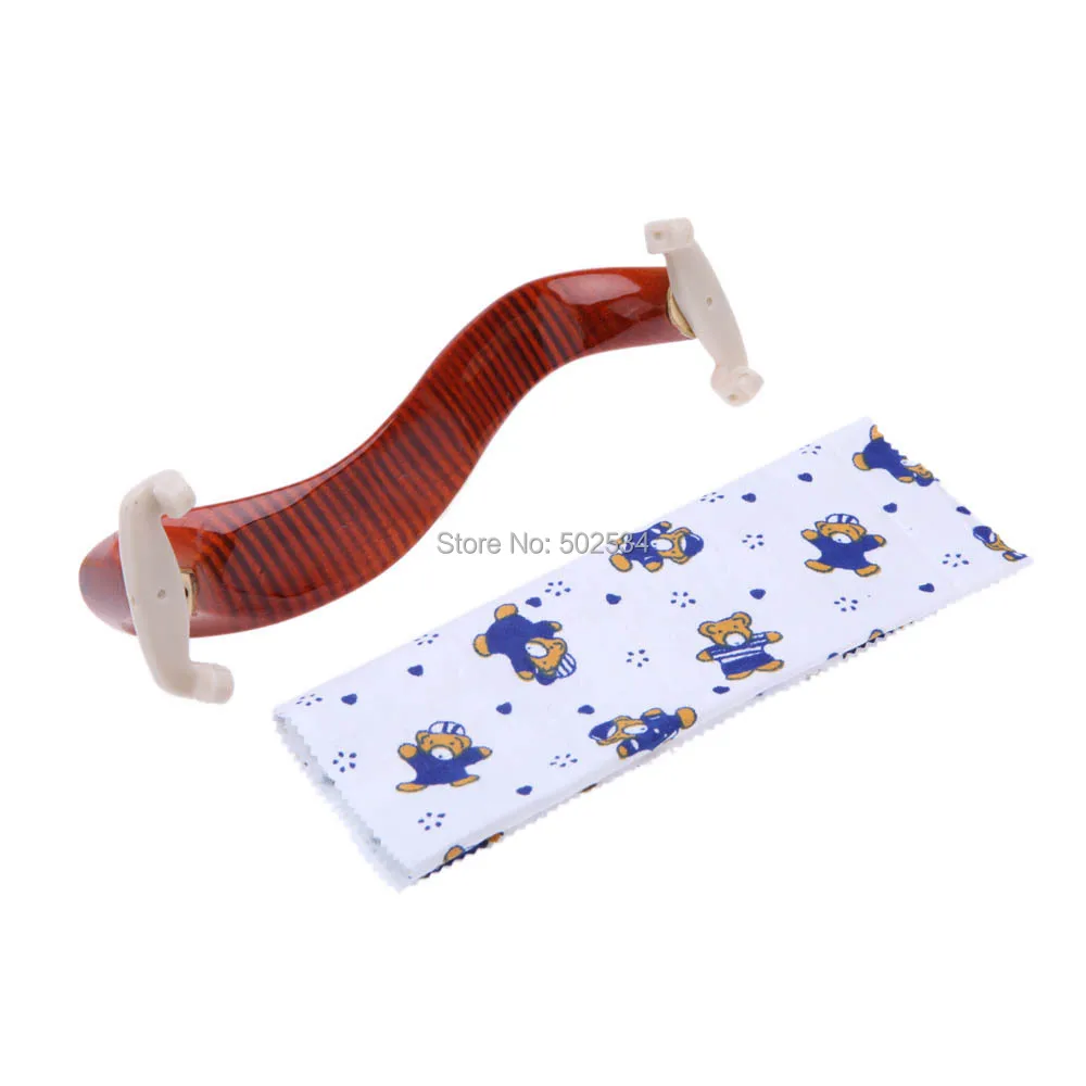 

New Arrival Violin Shoulder Rest Maple Wood Fit 1/8 1/4 1/2 3/4 4/4 Fiddle Violin with Cleaning Cloth Wholesale Retail