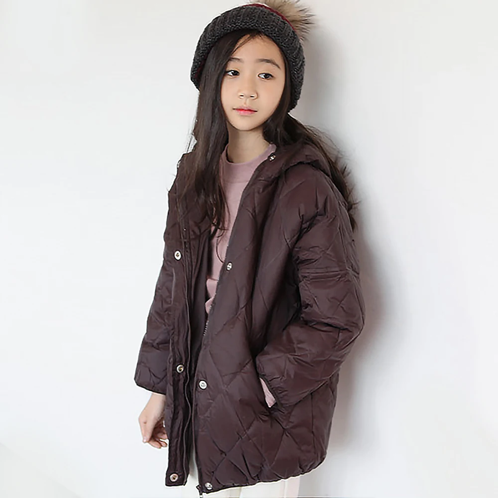 

B-B17020 Boys Girls Kids Autumn Solid Color Cotton Jackets Long Sleeve Winter Jacket Coat Keep Warm Outerwear 7-14Years Outwear
