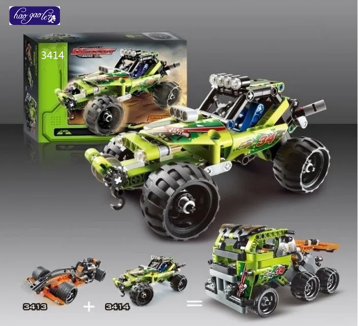 

3411-3418 High Technic 2 in 1 warrior off-roader racer Car Model 3D building Warrior sports car Compatible toys