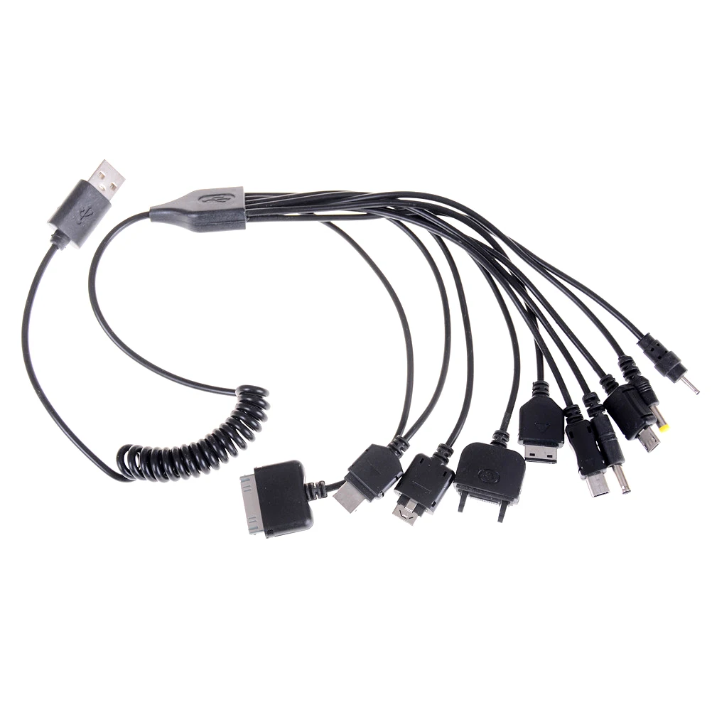 Универсальный 10 в 1 USB мульти зарядное устройство выдвижной кабель для