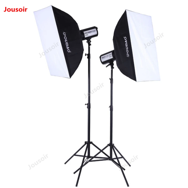 TTF300W two flashlights kit SoftBox lamp holder double Photography Lights pack 2 Flashes set Studio Lighting suit CD50 T10 | Электроника