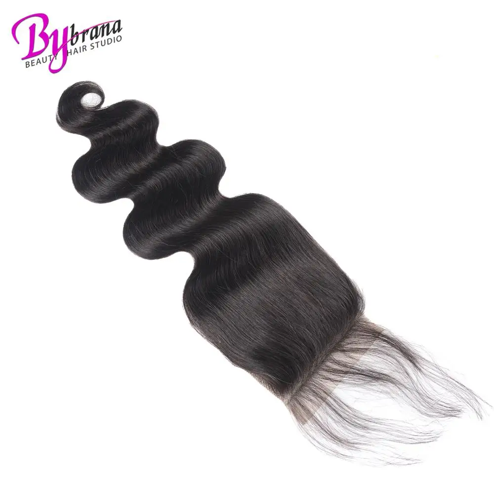  Brazilian Body Wave Closure Free Three Middle Part 100% Remy Human Hair Lace Closure With Baby Hair Natural Color Bybrana (10)