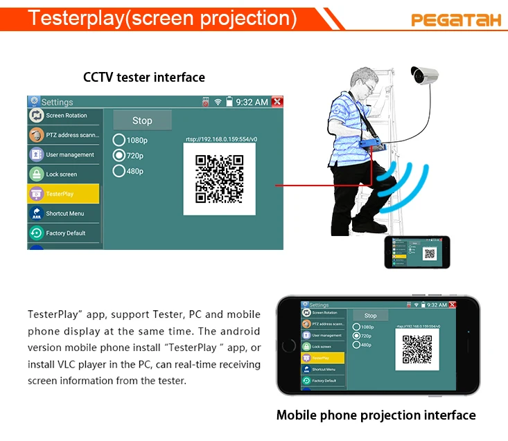 7 дюймов IP Камера тестер 8MP TVI CVI AHD SDI CVBS IP 6 в 1 CCTV тестер монитора камеры видеонаблюдения HDMI TDR КПМ Tracer безопасности Камера