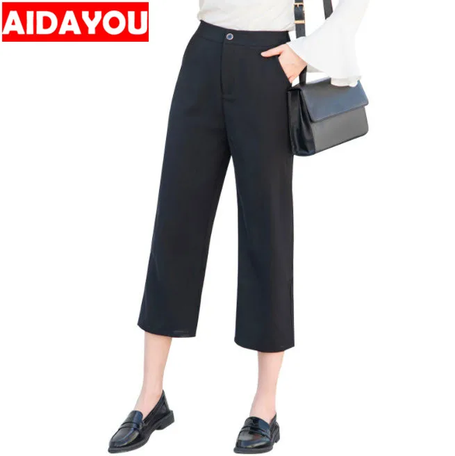 

Womens Summer chiffon pants casual loose pants sexy Cotton Korean Japanese Style vintage elegant wide leg Capri ouc367