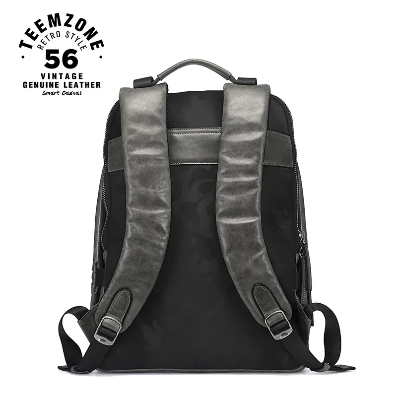  Fashion Men Backpack For 17 Inch Laptop Waterproof Travel Backpack Large Capacity Mochila Oil Wax L