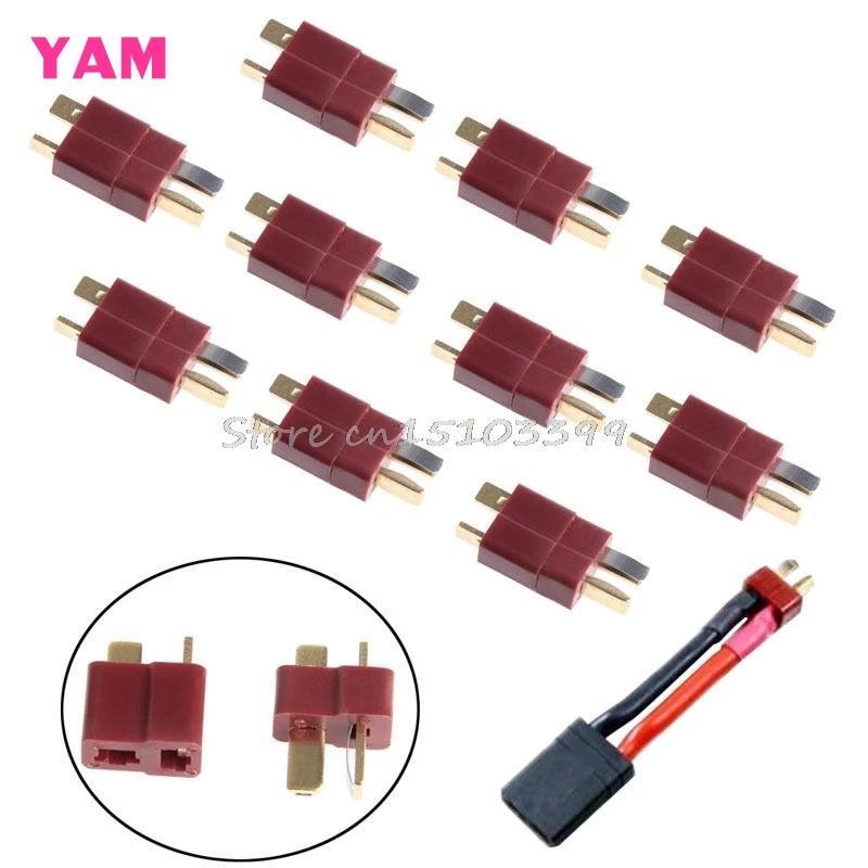 

10Pairs 20Pcs T Plug Male & Female Deans Connectors Style For RC LiPo Battery
