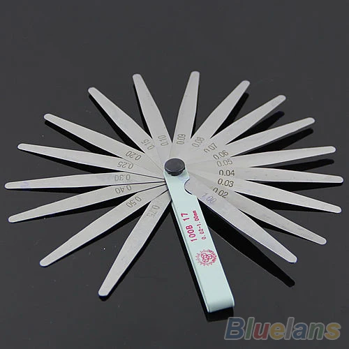 

New Design 0.02 to 1mm Metric Feeler Gauge Gap Filler Thickness Measurement Tool 17 Blade