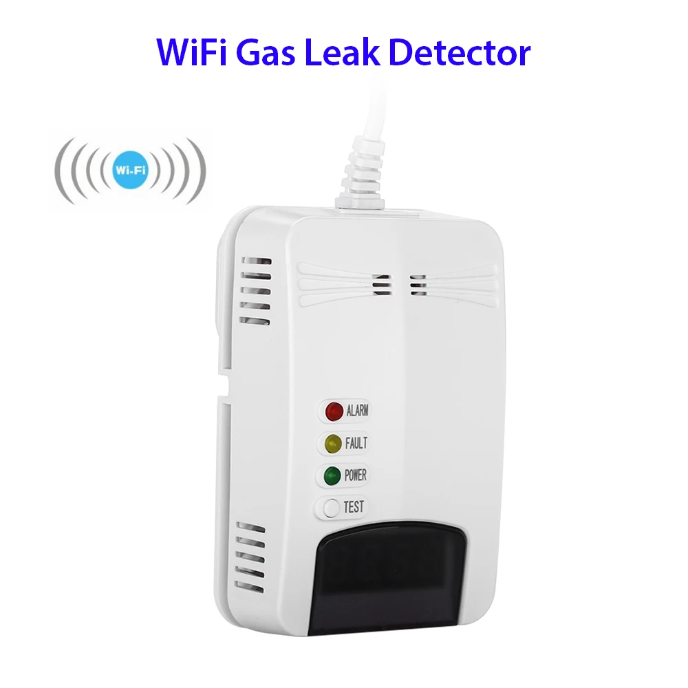 

Wifi GAS Detector Alarm Wi-Fi Natural Leak Combustible Gas Detector Portable Gas Leak Detectors