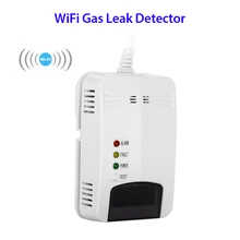 Wifi GAS Detector Alarm Wi-Fi Natural Leak Combustible Gas Detector Portable Gas Leak Detectors mastech ms6310 combustible gas leak detector meter test for natural butane paint thinner flammable gas analyzer