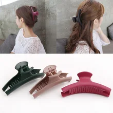 1 шт. корейская мода твердые большие Когти для волос элегантные матовые Акриловые зажимы для волос девушки аксессуары для волос для женщин