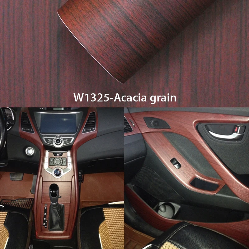 Накладная Автомобильная наклейка, виниловая пленка из древесного волокна, авто интерьерная ПВХ пленка для Mercedes W205 W203 Volvo XC90 S60 XC60 V40