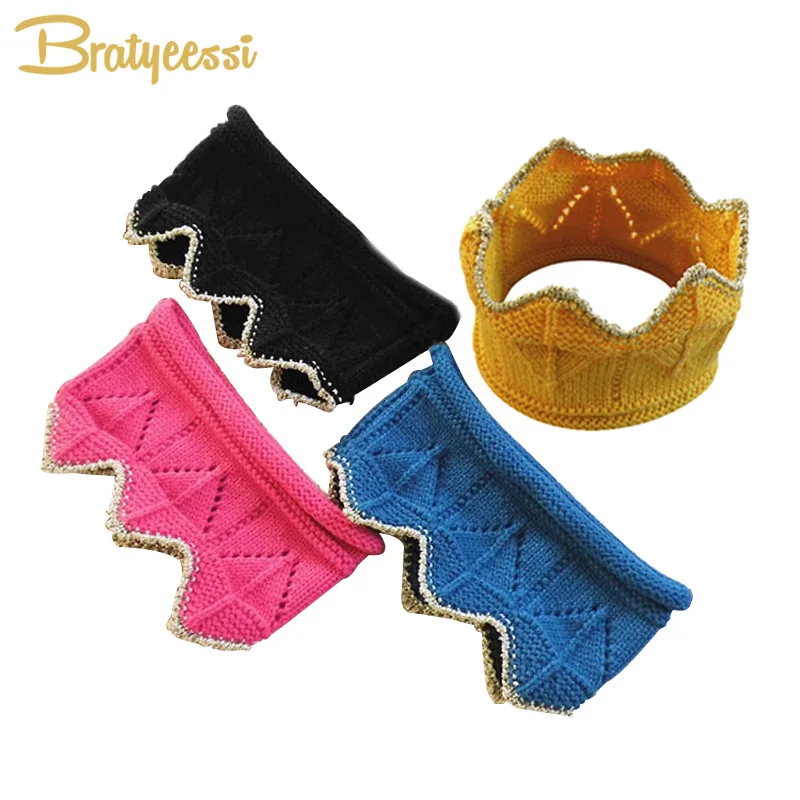 

Crown Design Baby Hat for Boys Girls Cap Enfant Knitted Newborn Photography Props Multicolor 1PC