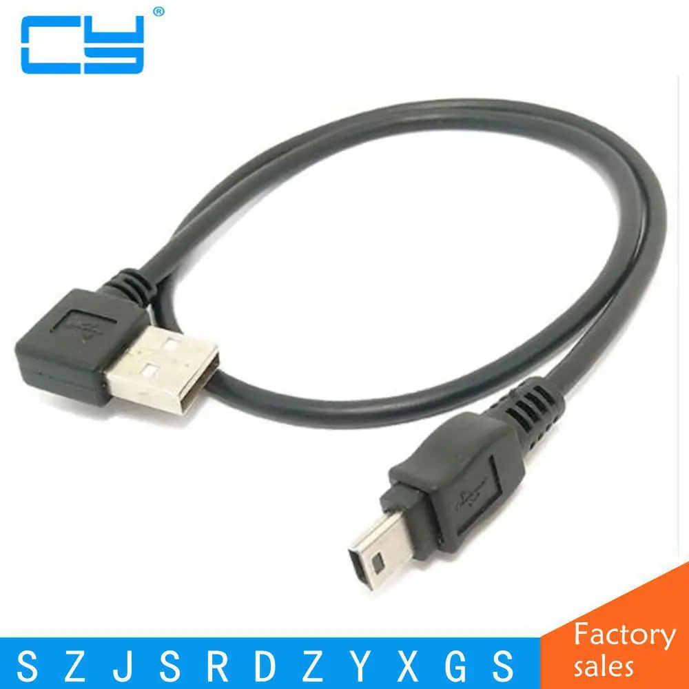 USB 2 0 Мужской правый левый Угловой 90 градусов к MINI B 5pin мужской телефонный кабель 5