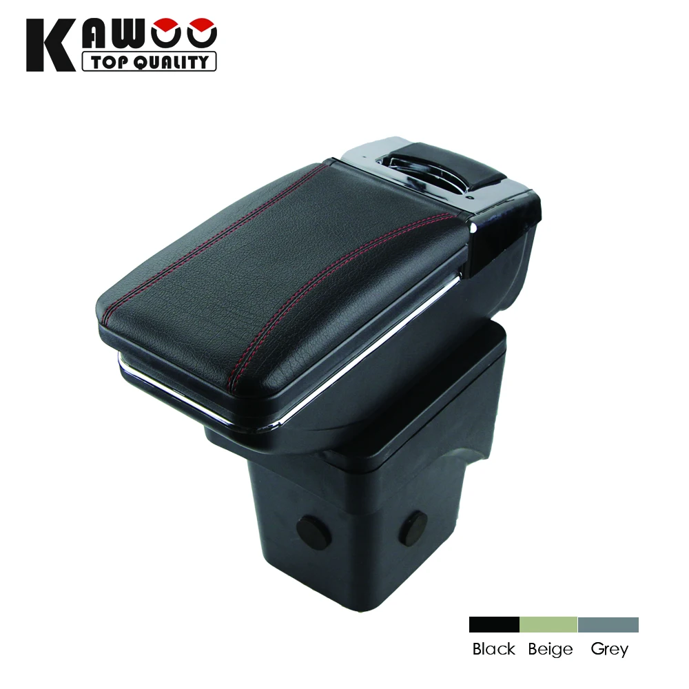 

KOSOO For Ford Focus 2 Armrest Box Case Central Store Content Box Interior Armrest Storage Center Accessories Black Beige Gray