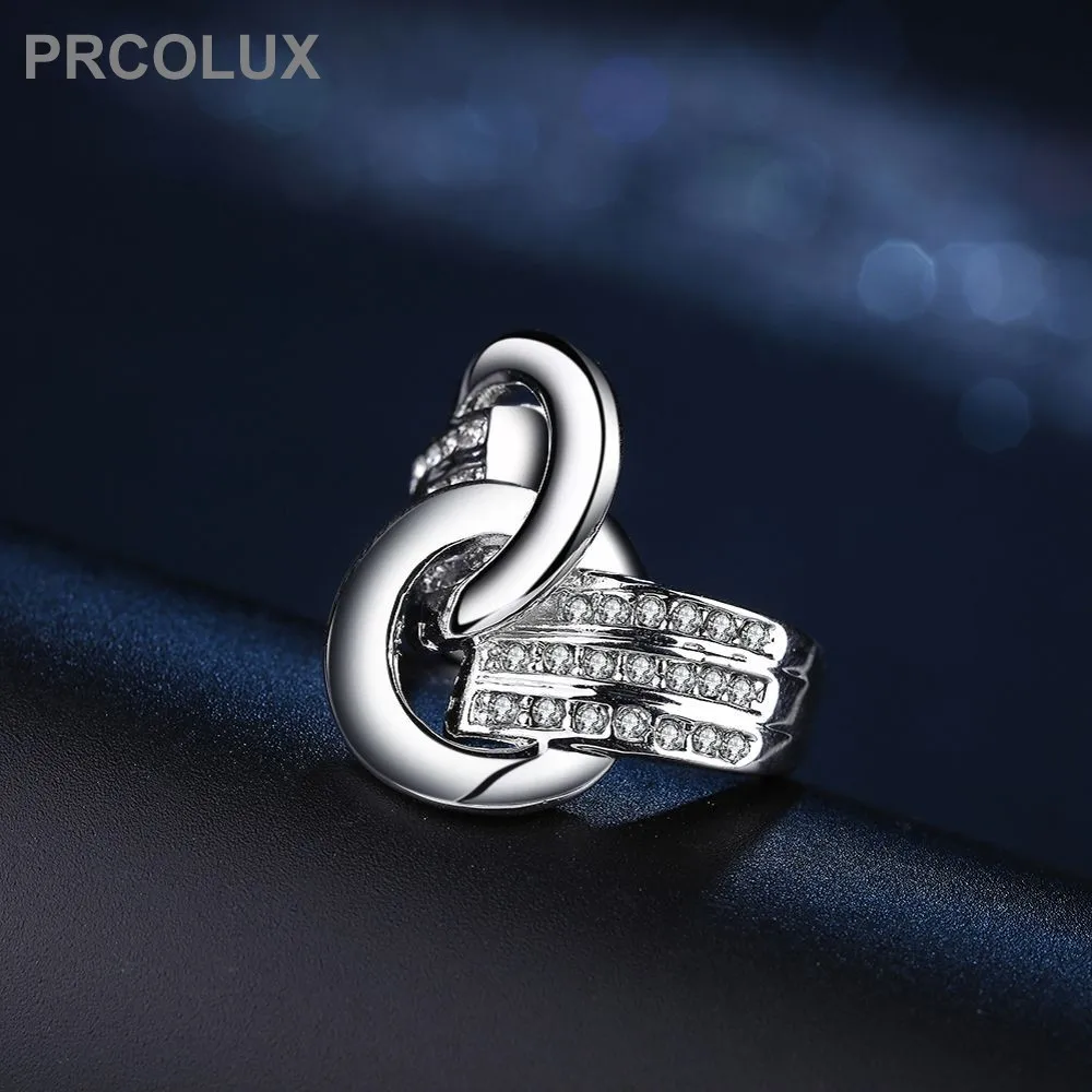 PRCOLUX Винтаж Женский Геометрическая кольцо золото цвет для девочек вечерние