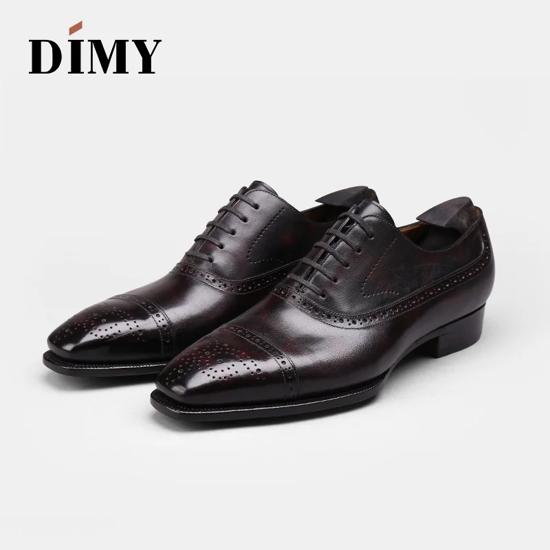 

Dimy handmade custom color oxford shoes men's summer business dress shoes Brock England wind groom shoes