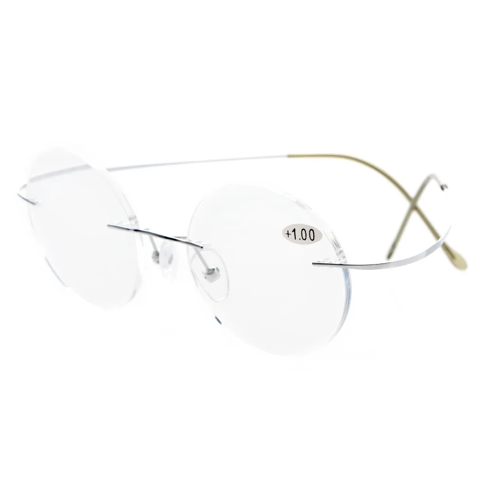 

R15026 Eyekepper Titanium Rimless Round Reading Glasses Circle Reader+0.0/0.5/0.75/1.0/1.25/1.5/1.75/2.0/2.25/2.5/2.75/3.0
