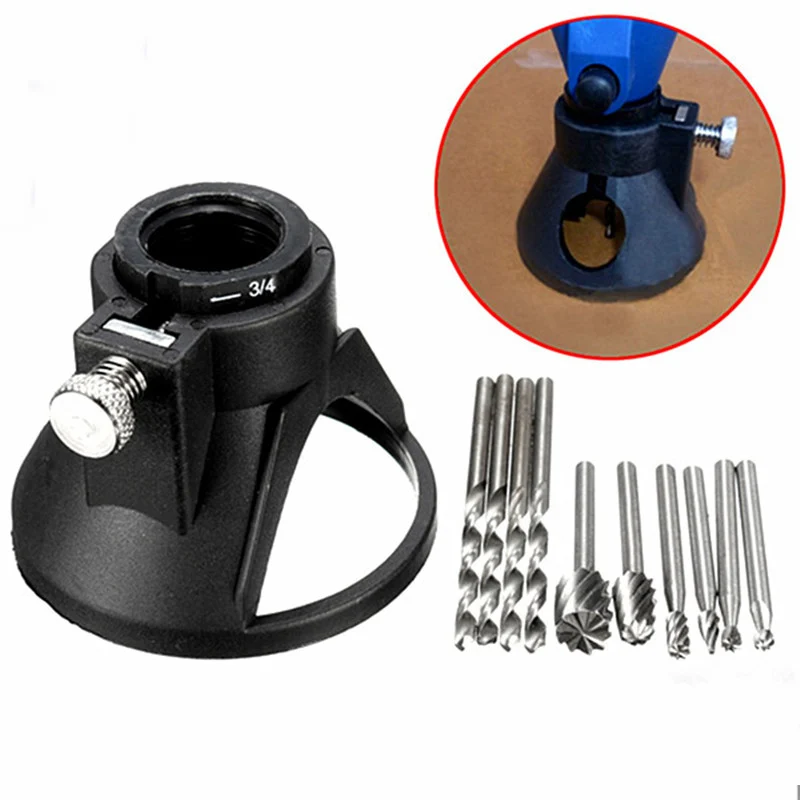 

Doersupp Drill Carving Locator 4pcs 3mm Twist Drills and 6pcs Wood Milling Burrs For Rotary Tools