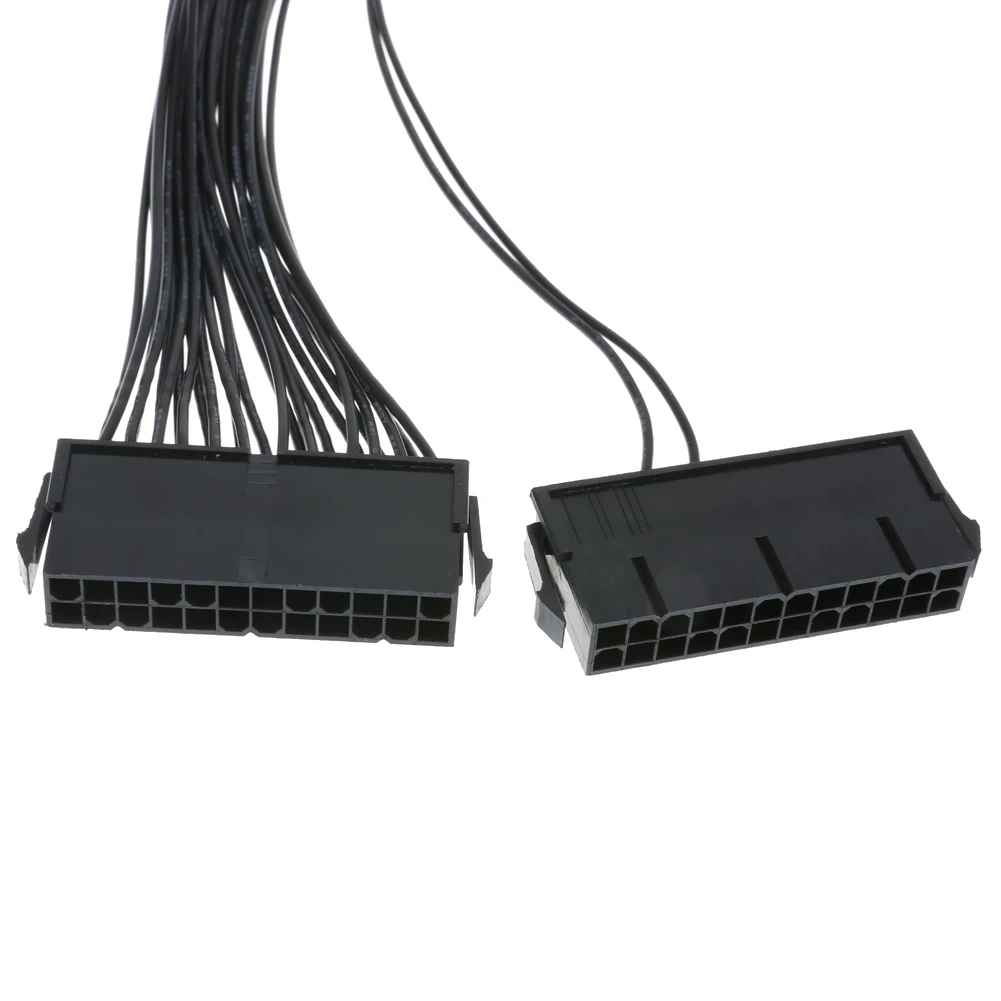 30cm ATX Mining 24Pin Dual PSU Power Supply Extension Cable for Computer Adaptor Cable Connector for BTC Mining 24Pin 20+4pin