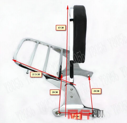 Багажная стойка для Honda Shadow ACE VT400 VT750 1998 2003|motorcycle backrest|sissy bar luggagesissy |