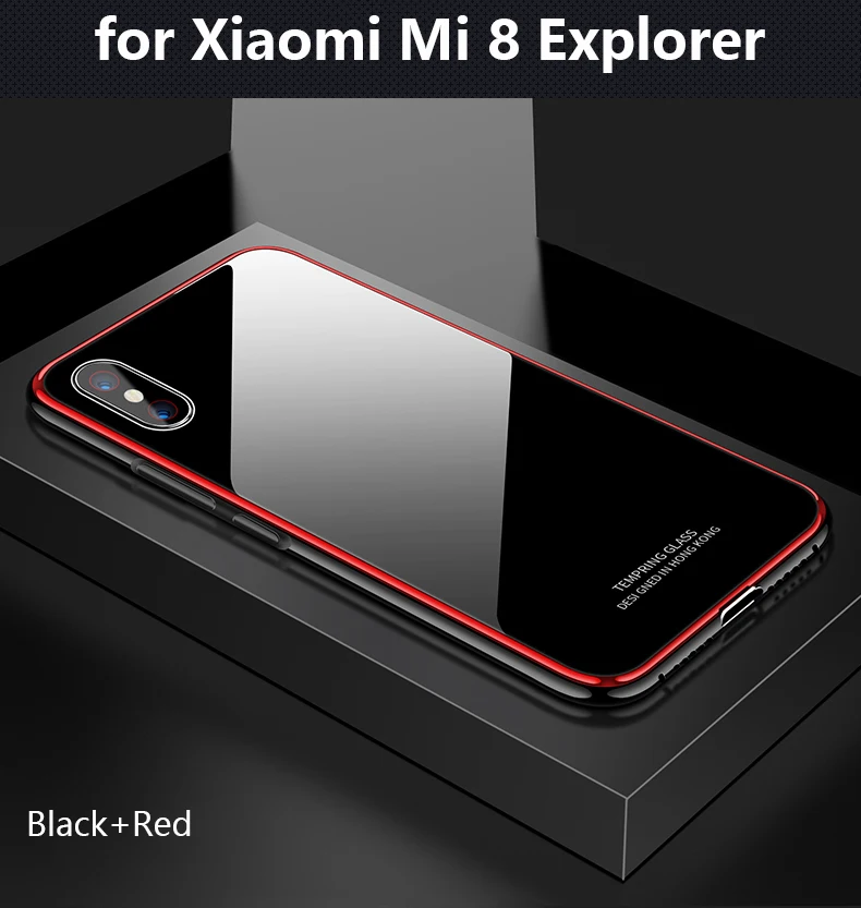 Чехол для Xiaomi Mi 8 SE, Роскошный Жесткий чехол из алюминиевого сплава с закаленным стеклом, защитный чехол для телефона Xiaomi Mi 8