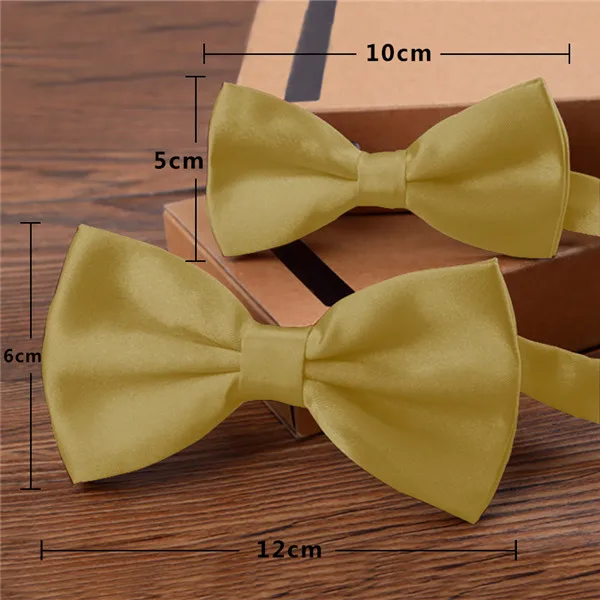 2 предмета, модная бабочка для папы и сына, Детская бабочка-бабочка, регулируемый Свадебный детский и мужской галстук-бабочка для мужчин, WTZQZ - Цвет: Pale Yellow