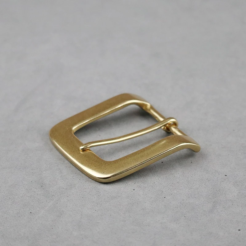 Diy Leather Craft Hardware 35mm Solid Brass Belt Buckle For Men Pin