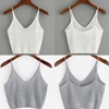 For Sale Knit Short Vest Basic-Tops Ribbed Strappy Female Sexy Solid-Color Fashion Women Summer RbqXGaQV
