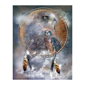 

5D DIY Diamond Painting Cross Stitch Spirit Of Hawk Animal Needlework Home Decoration Arts 3D Full Square Diamond Embroidery LRR