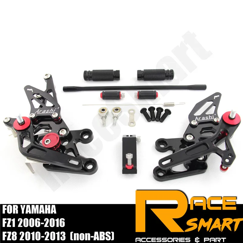 FOR YAMAHA FZ1 2006 - 2016 FZ8 2010 - 2013 Rear Footrests Foot Rest Pegs Pedal Motorcycle Accessories CNC Adjustable Rearset FOR YAMAHA FZ1 2006 - 2016 FZ8 2010 - 2013 Rear Footrests Foot Rest Pegs Pedal Motorcycle Accessories CNC Adjustable Rearset