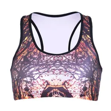 Для женщин дом с привидениями принт Фитнес короткий жилет тренировки Беспроводной Нижнее Бельё для девочек Бесшовные стрейч майка хип-хоп Мягкие Бюстгальтеры для женщин