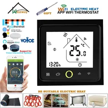 Por Wifi Heater Lots From China Double Sensor 16a Temperature Controller Room Heating Thermostat Wifi Substrate Heater Cable Works With Alexa Google Home