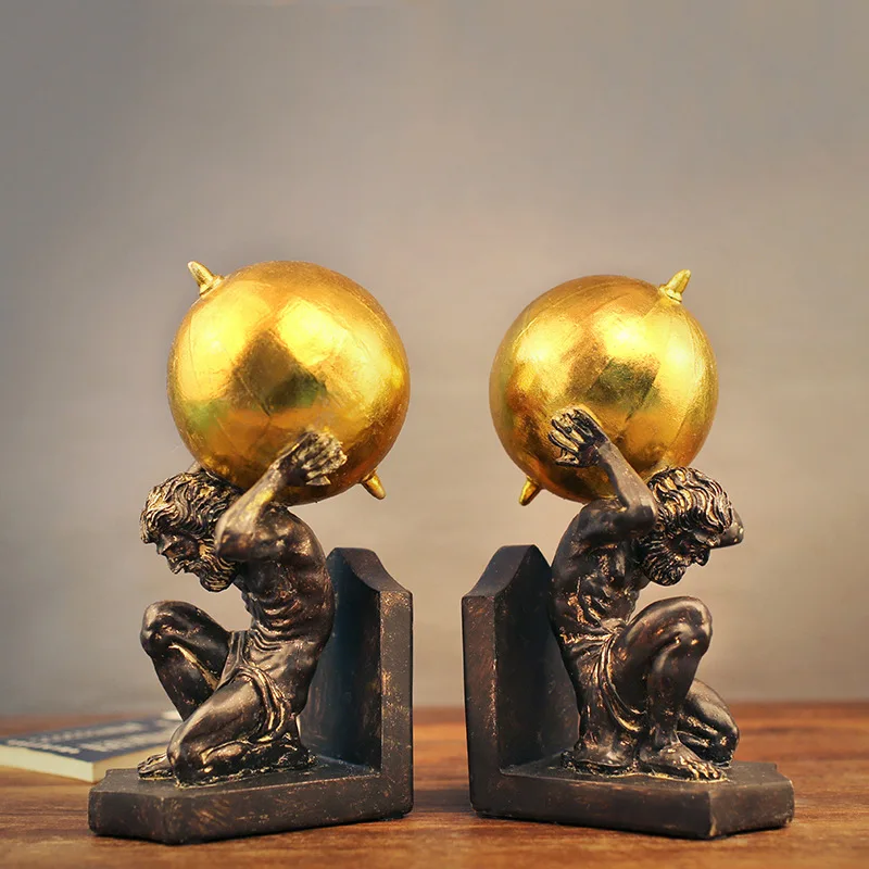 الإبداعية الأمريكية الحلي الطابع كتاب كتلة التماثيل الراتنج الحرف خمر كتاب حامل ديكور غرفة مكتب المنزل خزانة هدايا