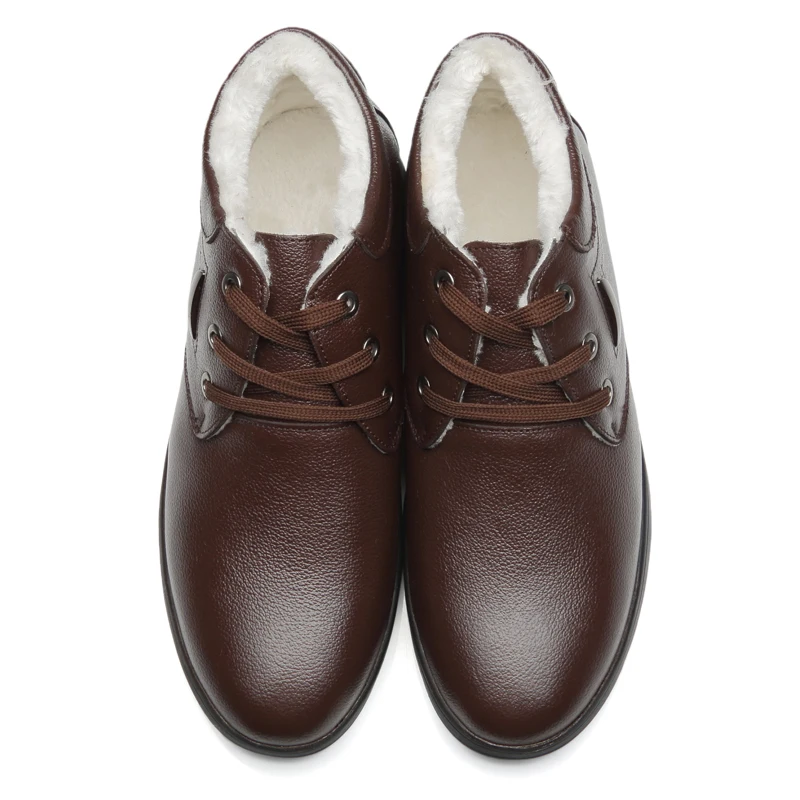 Vancat/зимние мужские ботинки; коллекция года; высококачественные мягкие зимние ботинки из натуральной кожи; водонепроницаемые мужские Ботильоны; нескользящие теплые ботинки
