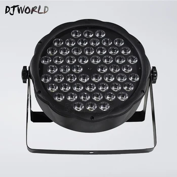 

LED Flat Par 54x3W RGBW Lighting Strobe DMX DJ Wash Disco Professional Stage Lights DMX Controller Effect