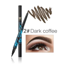 Профессиональный двухсторонний 2 в 1 черный карандаш для глаз с пигментом коричневый серый водонепроницаемый карандаш для бровей карандаши Huamianli макияж