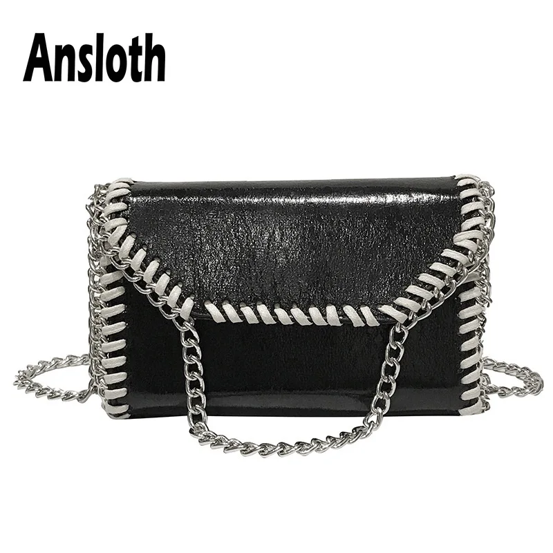 

Ansloth Famous Brand Women Bag 2019 Fashion Chain Crossbody Bag Ladies Solid Color Bag Over The Shoulder Female Handbag HPS547